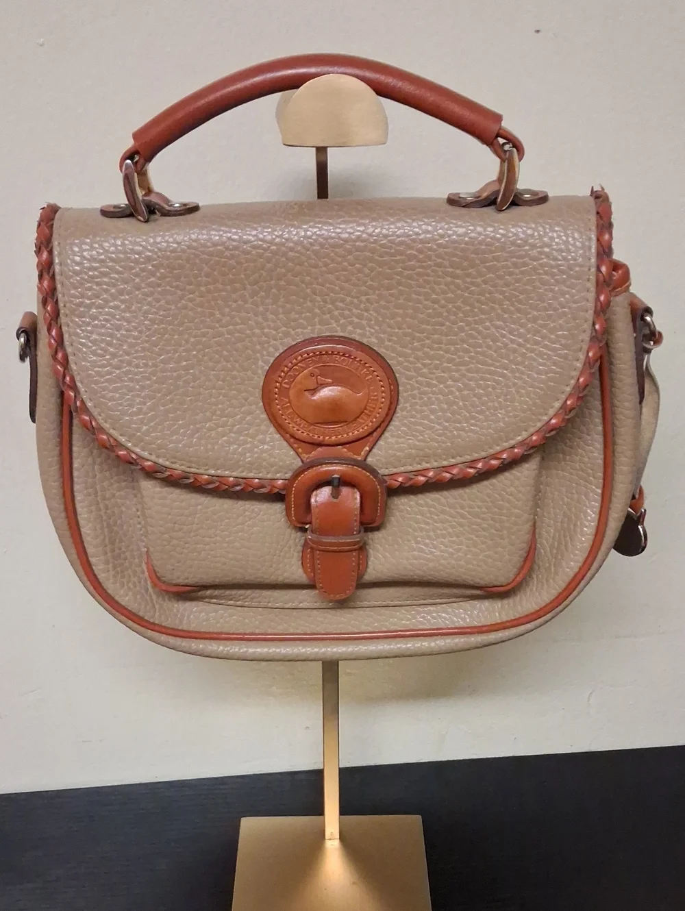 Dooney & Bourke Classic Two-Tone Leather Satchel Bag -